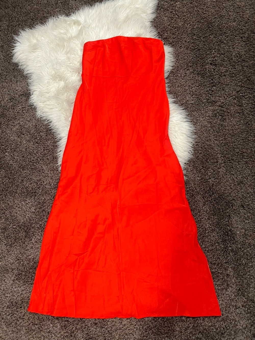 REVOLVE Strapless Bright Red Gown